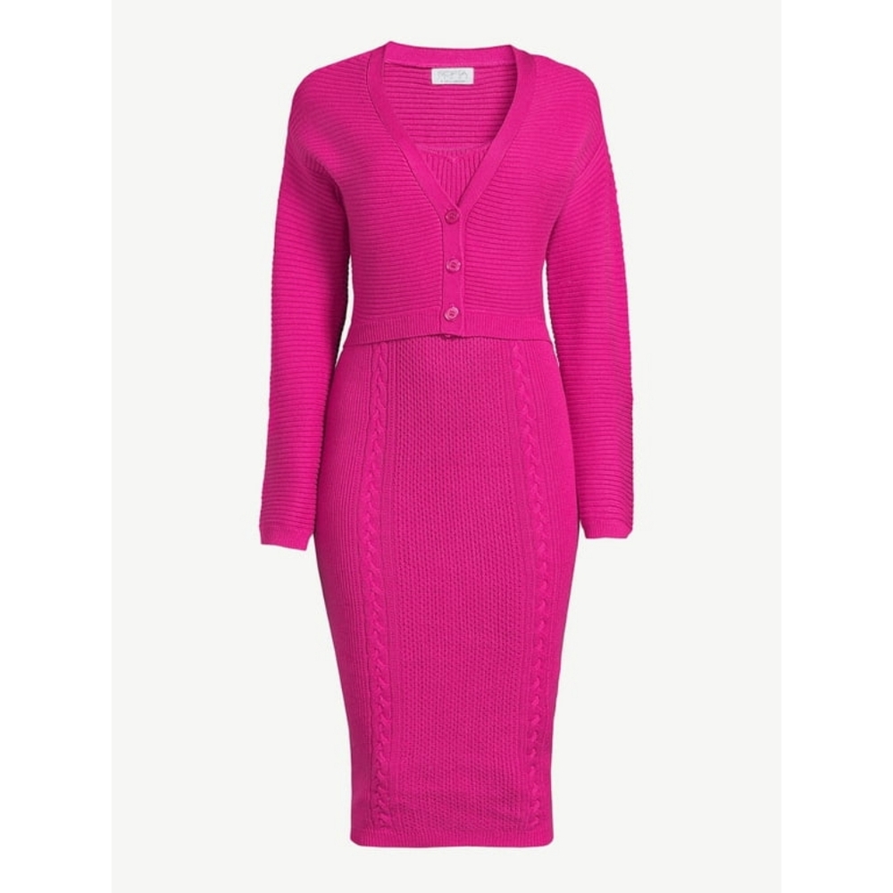 Sofia Jeans knit dress with matching cardigan